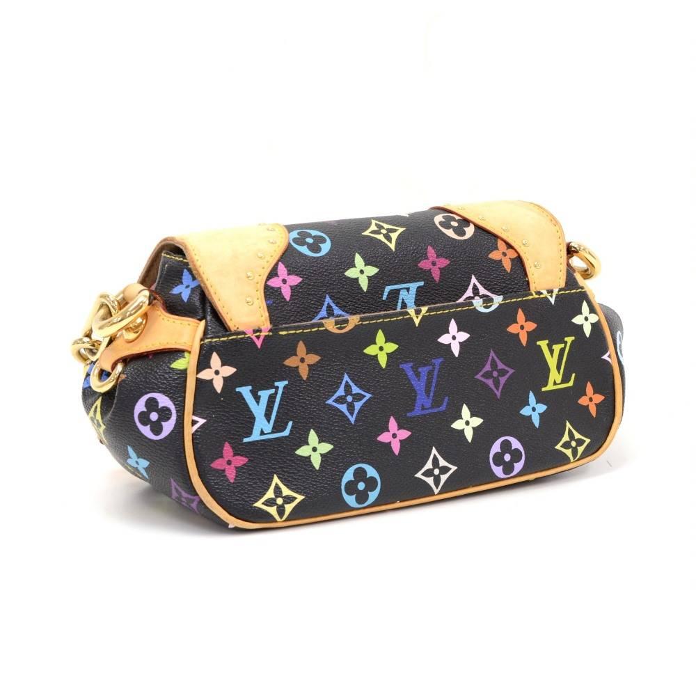 Louis Vuitton Marilyn bag in black multicolor monogram canvas. Outside, has open pocket on the back.Top is secured with flap and push-lock. Inside has dark gray alkantra lining with 1 open pocket. Great for daily use or night out.

Made in: