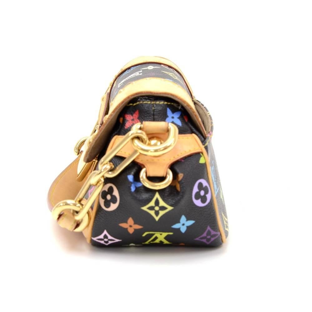 Beige Louis Vuitton Marilyn Black Multicolor Monogram Canvas Hand Bag