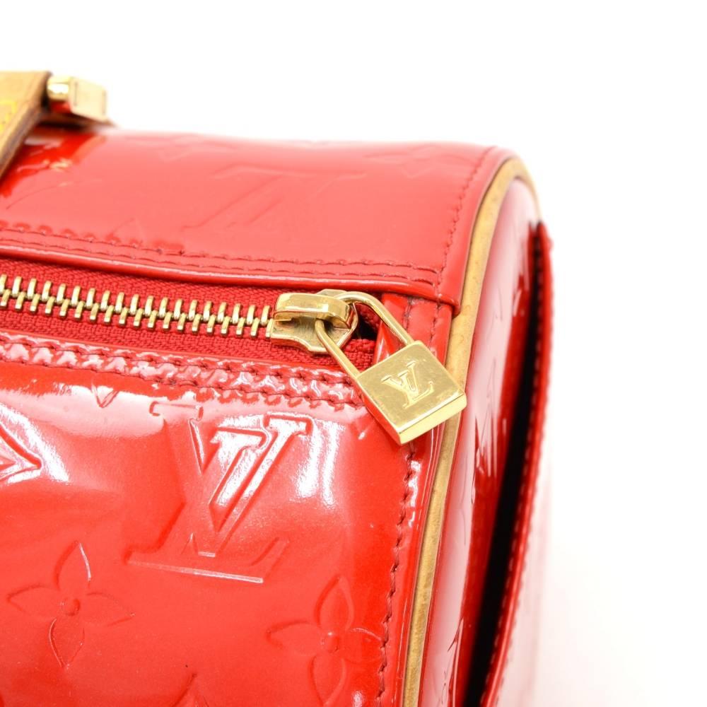 Louis Vuitton Bedford Red Vernis Leather Hand Bag 4