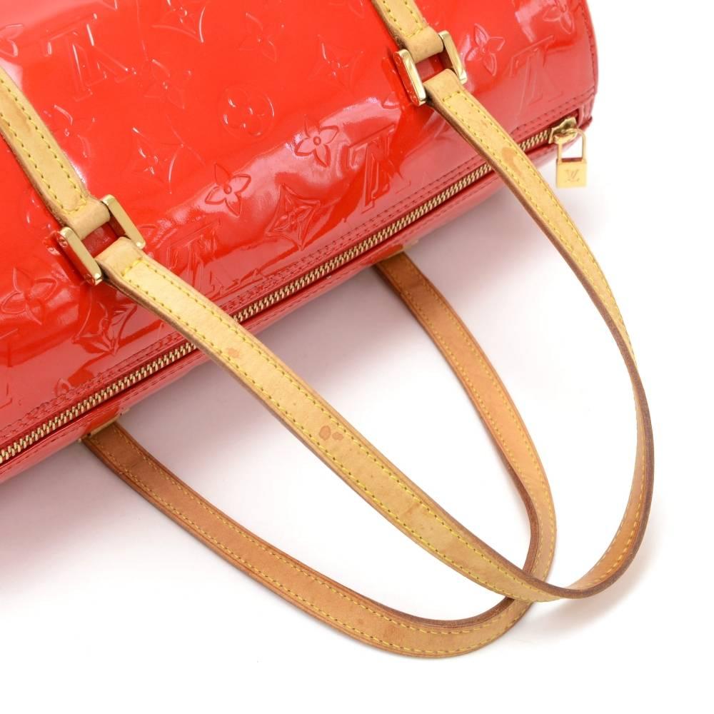 Louis Vuitton Bedford Red Vernis Leather Hand Bag 3