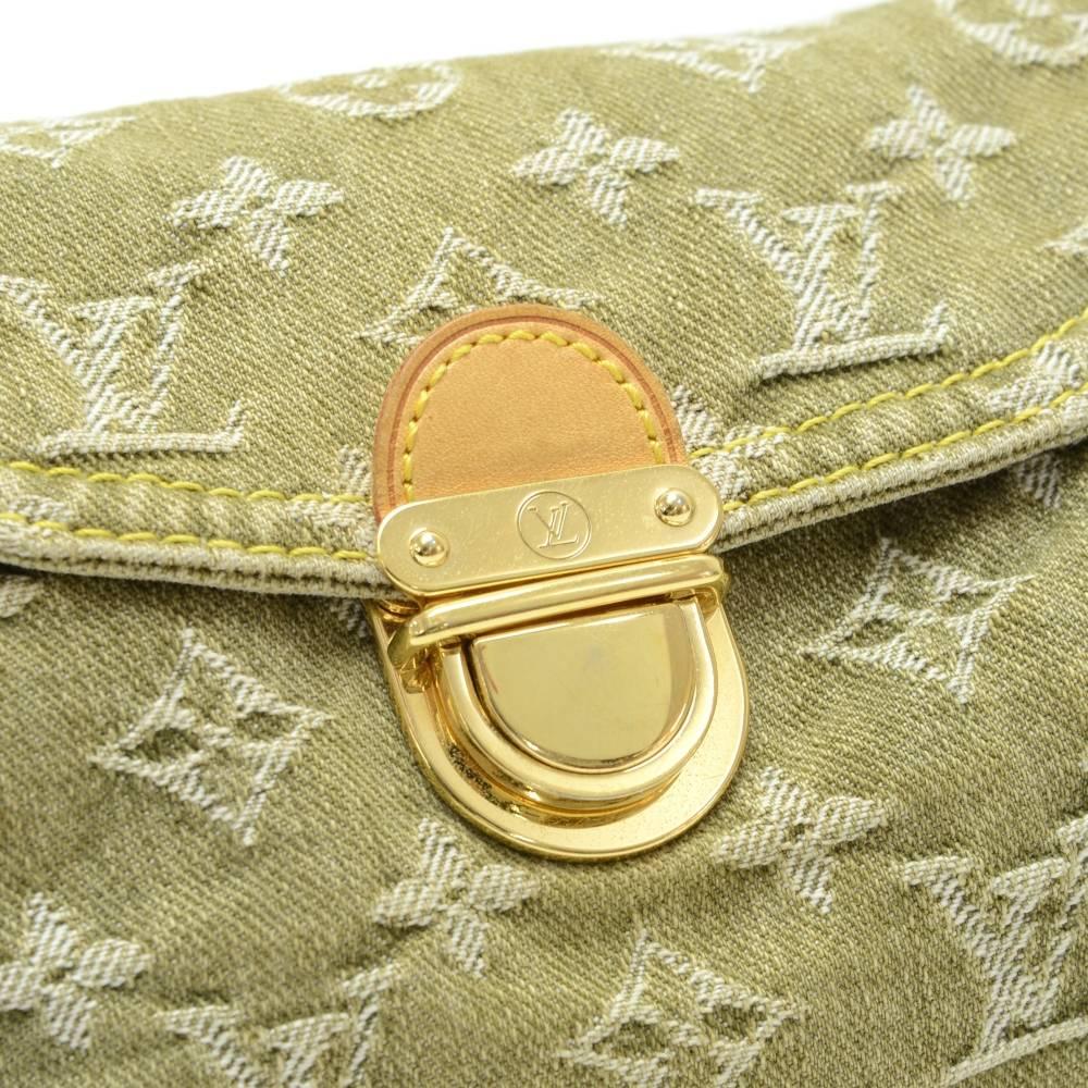 Louis Vuitton Mini Pleaty Green Monogram Denim Shoulder Hand Bag In Excellent Condition In Fukuoka, Kyushu