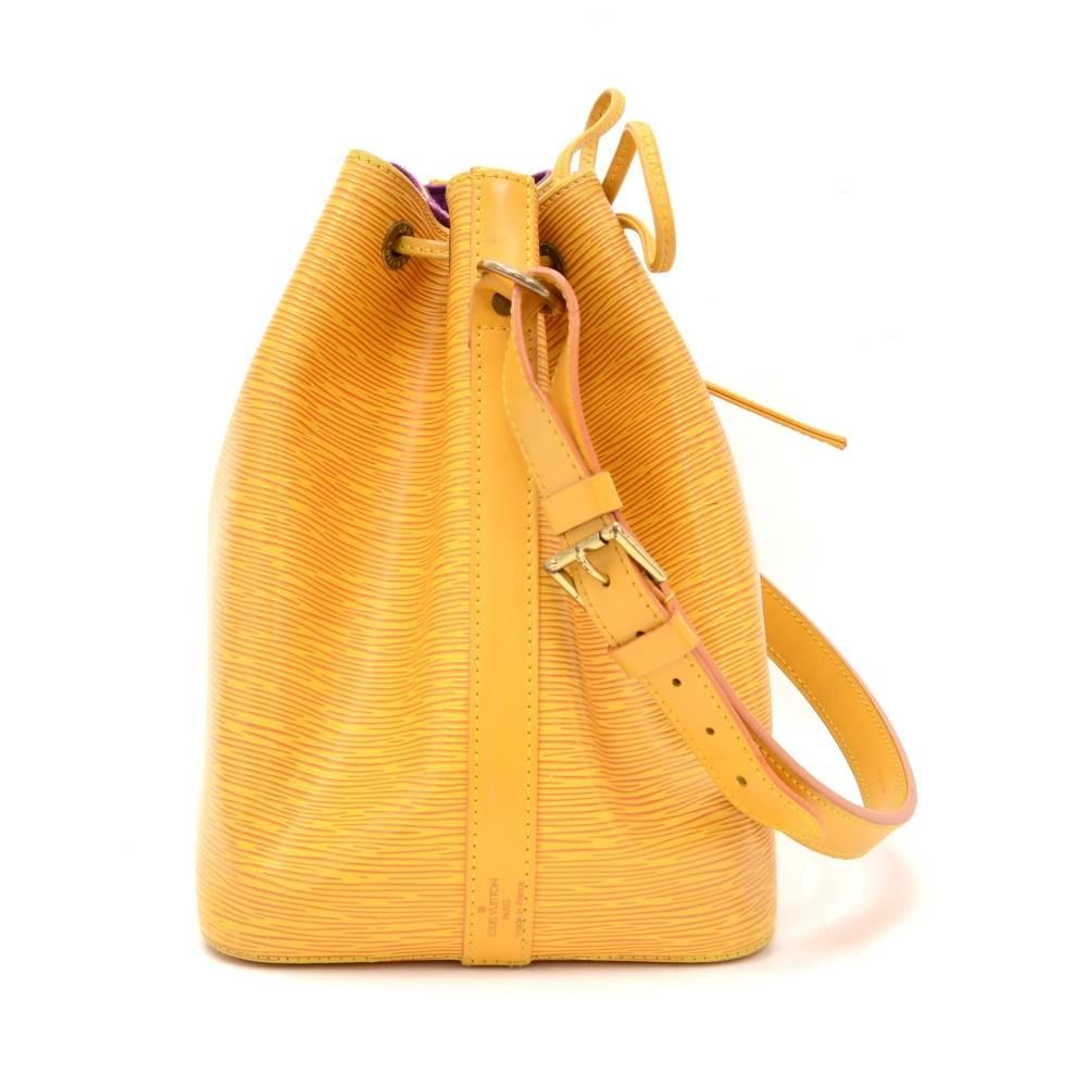 Women's Vintage Louis Vuitton Petit Noe Yellow Epi Leather Shoulder Bag