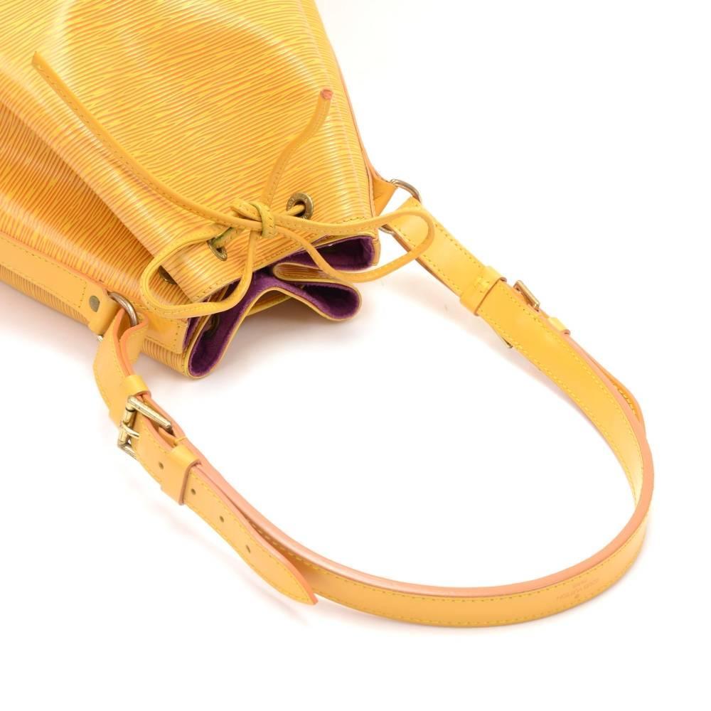 Vintage Louis Vuitton Petit Noe Yellow Epi Leather Shoulder Bag 2