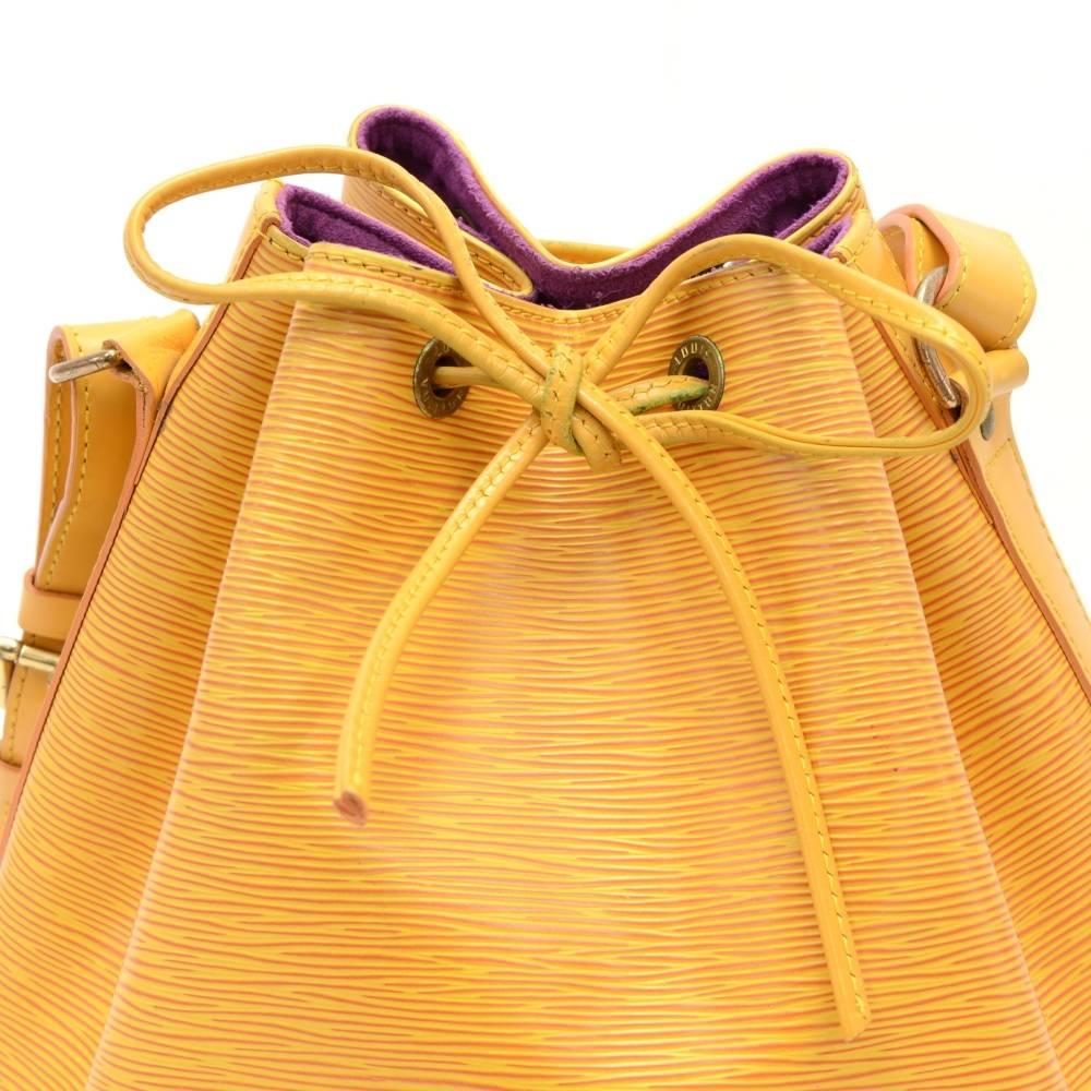 Vintage Louis Vuitton Petit Noe Yellow Epi Leather Shoulder Bag 3