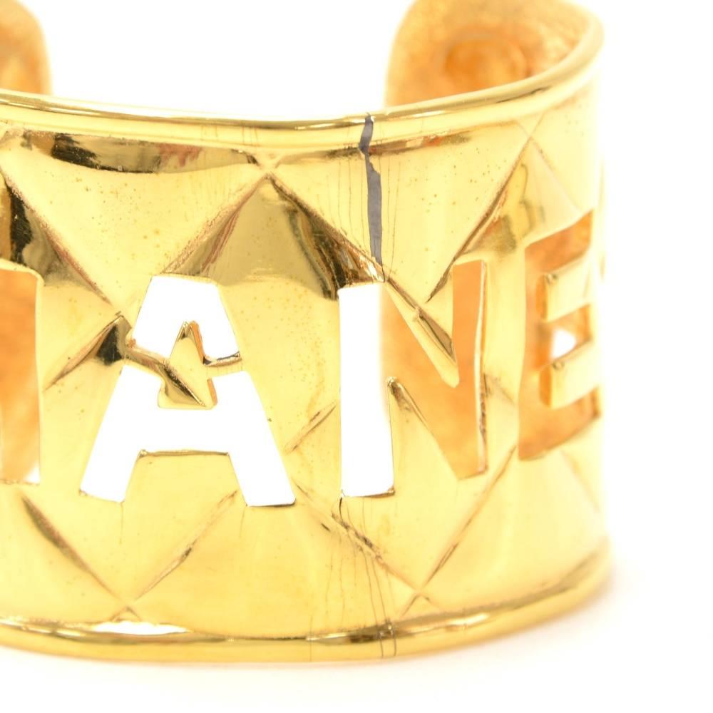 Chanel Gold Tone Open Bangle 1