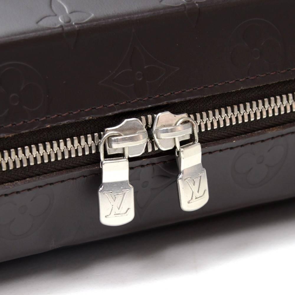 Louis Vuitton Steve Dark Brown Monogram Glace Leather Document Bag  1