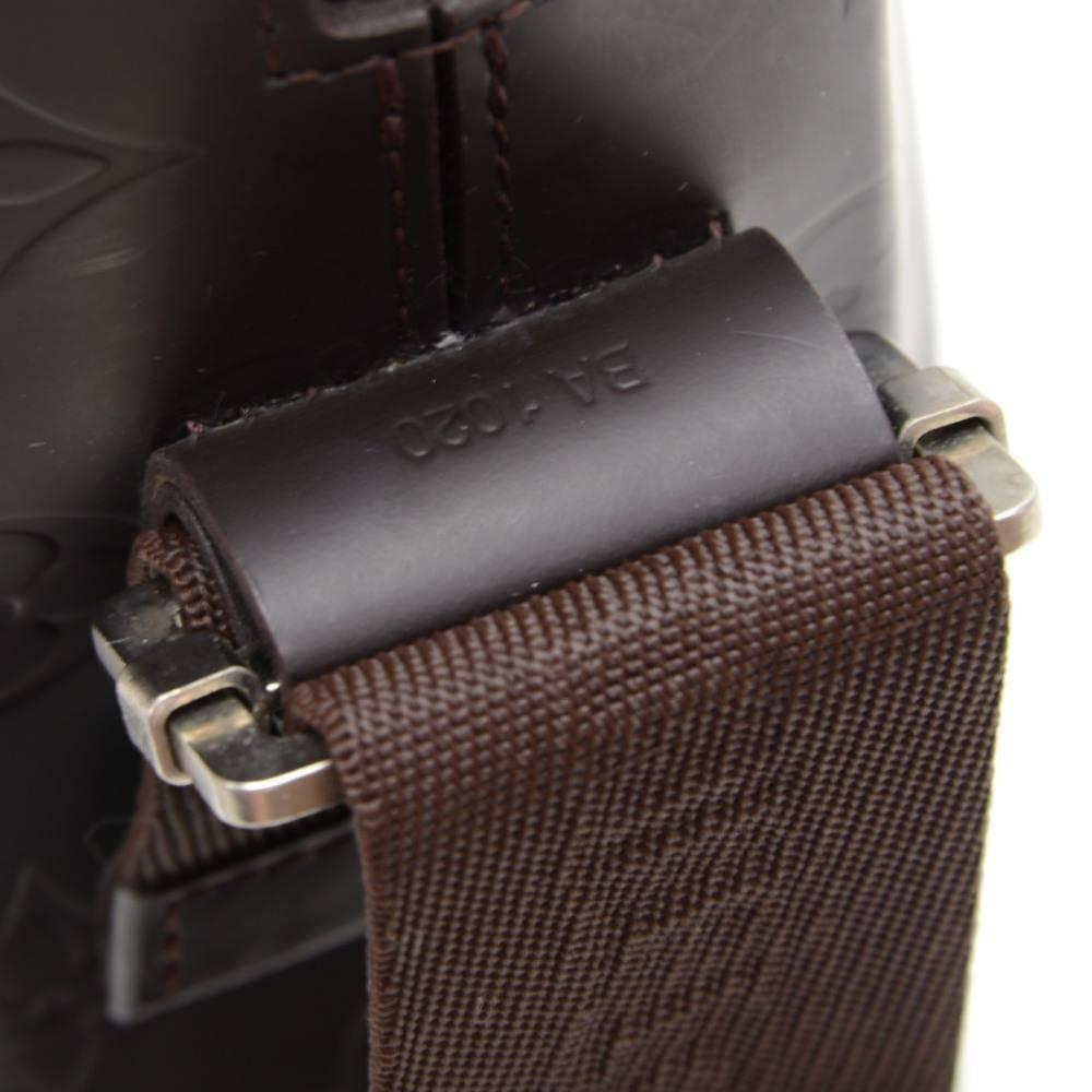 Louis Vuitton Steve Dark Brown Monogram Glace Leather Document Bag  4