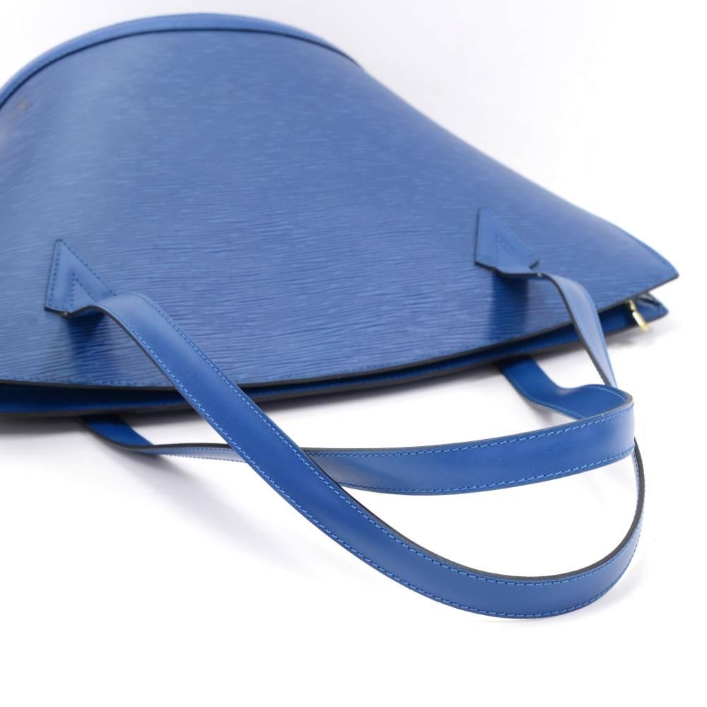 Vintage Louis Vuitton Saint Jacques GM Blue Epi Leather Shoulder Bag 3