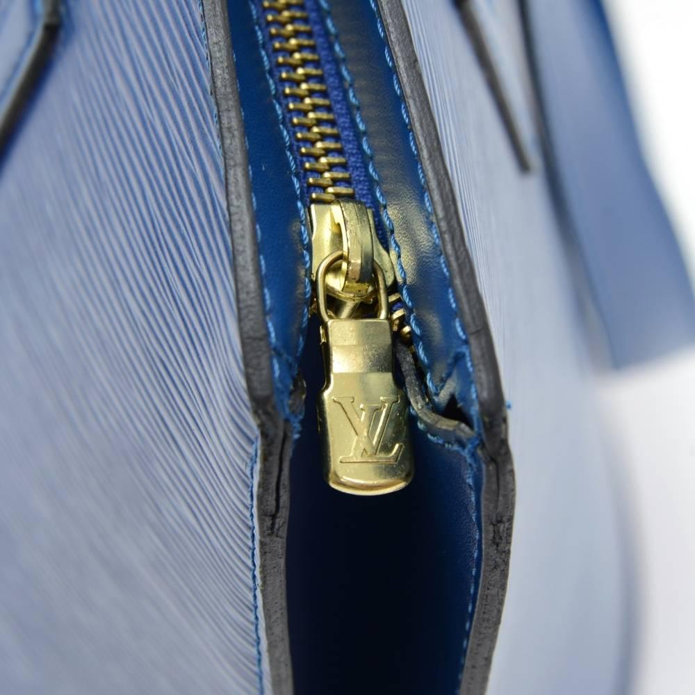Vintage Louis Vuitton Saint Jacques GM Blue Epi Leather Shoulder Bag 4