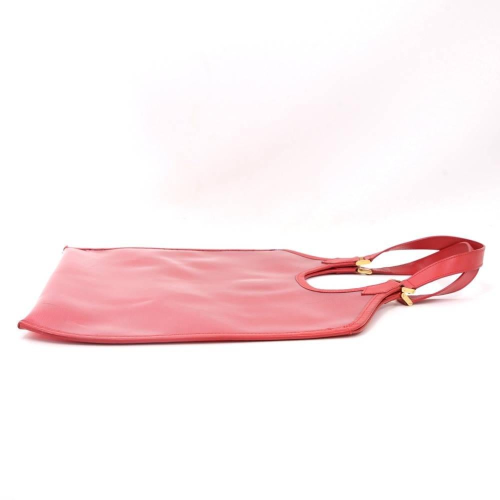Louis Vuitton Plage Lagoon GM Red Vinyl Beach Bag + Pouch In Good Condition For Sale In Fukuoka, Kyushu