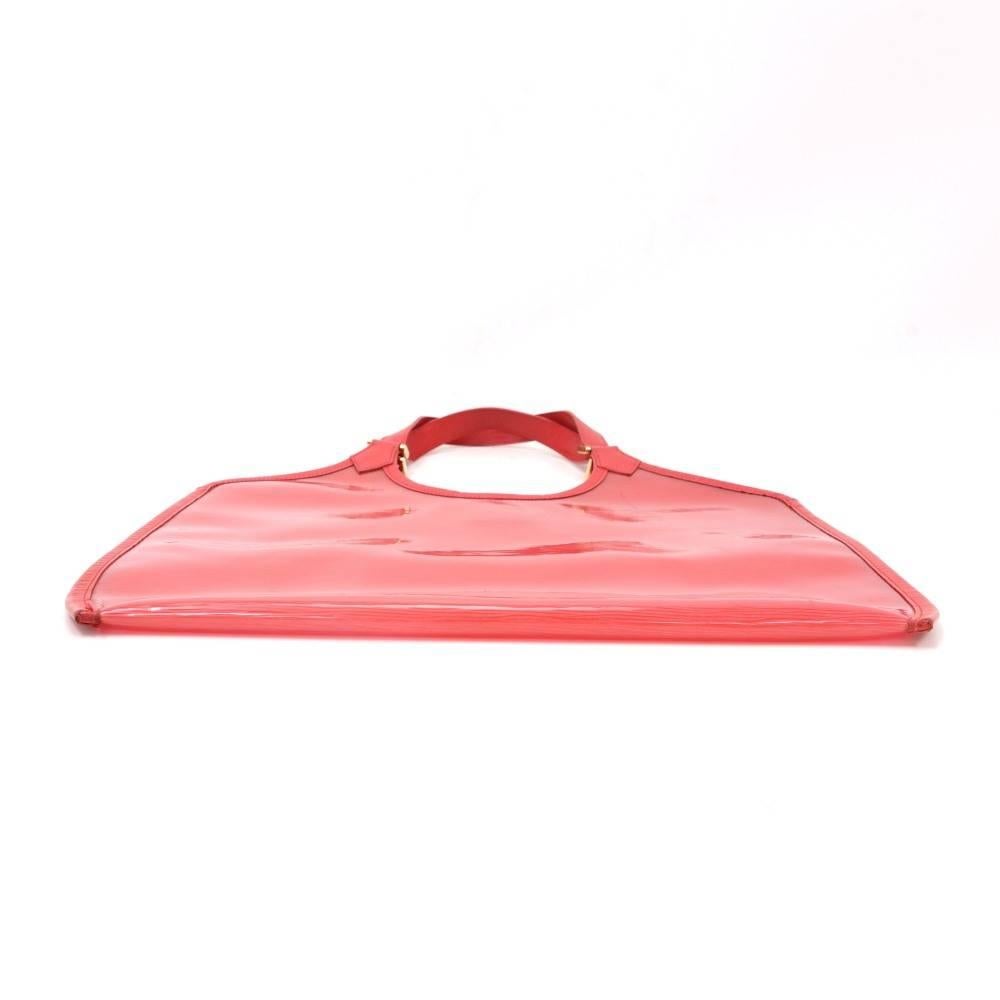 Louis Vuitton Plage Lagoon GM Red Vinyl Beach Bag + Pouch  For Sale 1