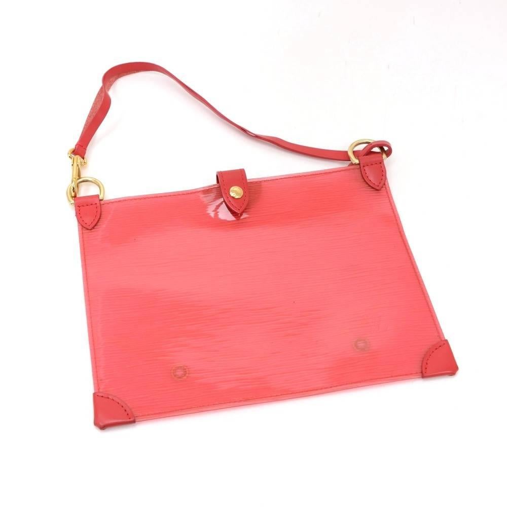 Louis Vuitton Plage Lagoon GM Red Vinyl Beach Bag + Pouch  For Sale 3