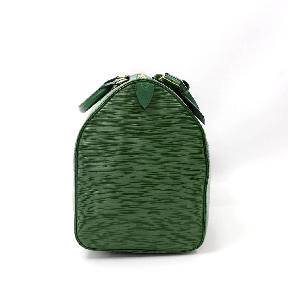 Black Vintage Louis Vuitton Keepall 50 Green Epi Leather Travel Bag 