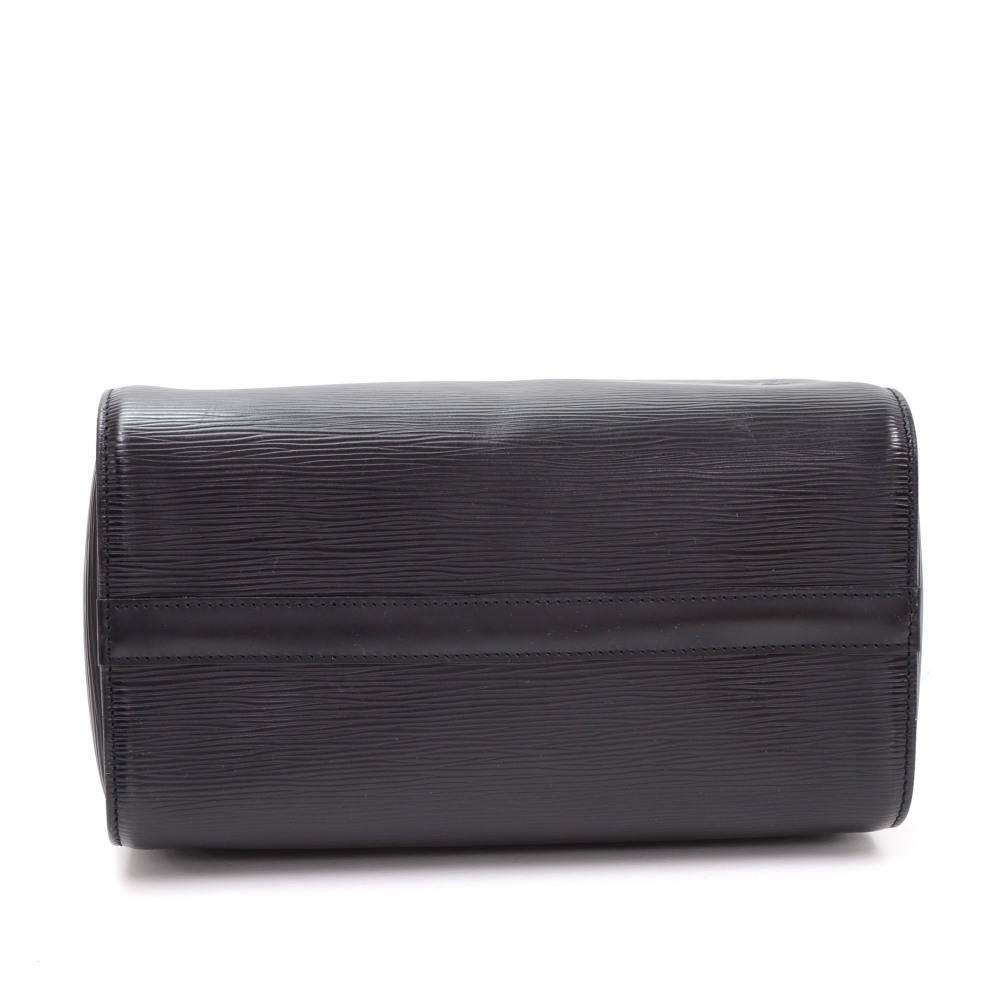 Women's Louis Vuitton Speedy 25 Black Epi Leather City Hand Bag
