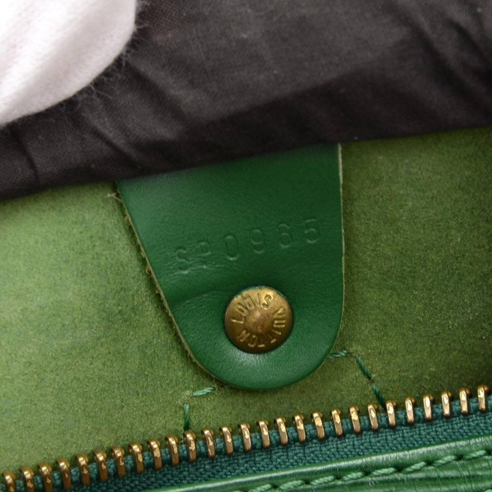 Vintage Louis Vuitton Speedy 25 Green Epi Leather City Hand Bag 4