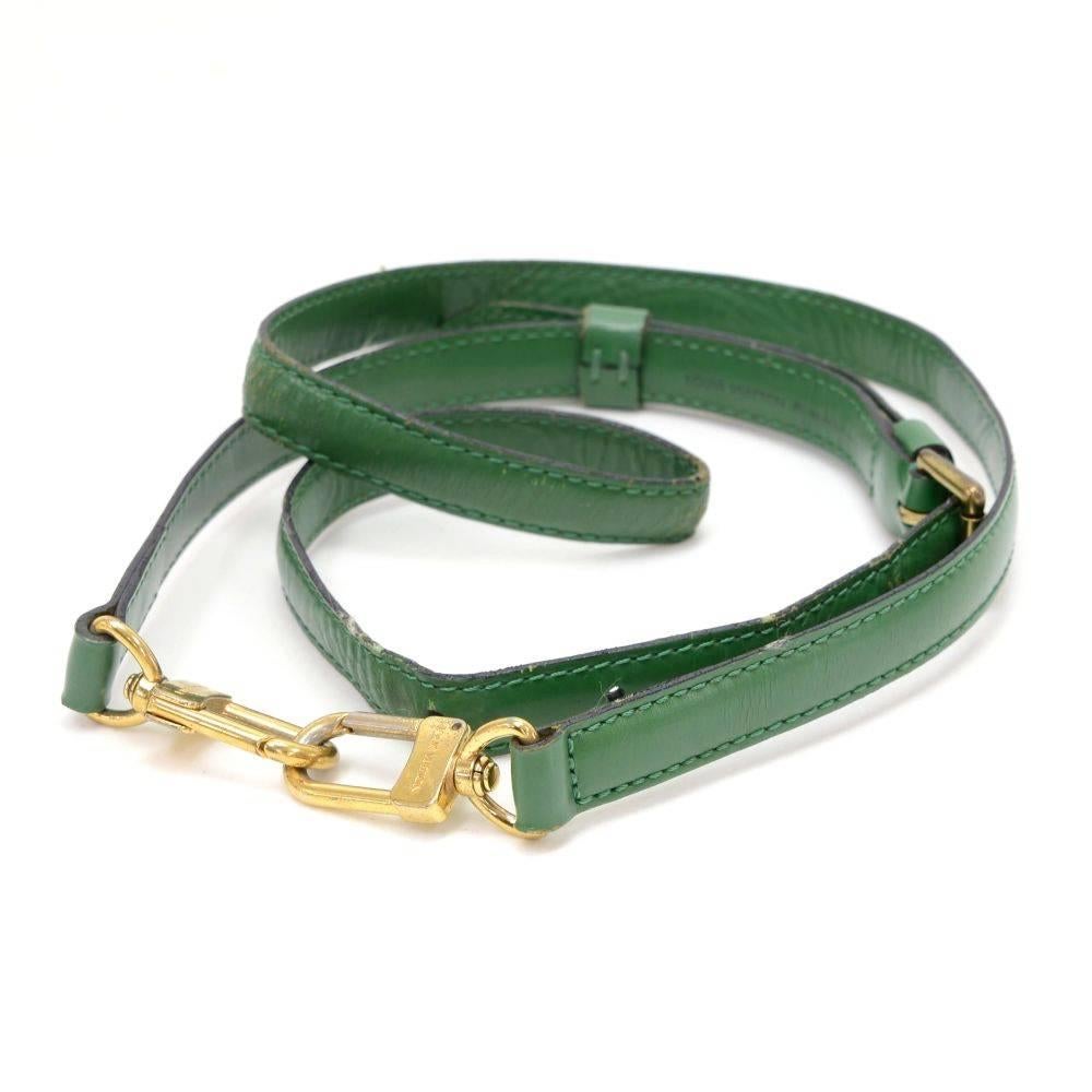 Louis Vuitton Alma Green Epi Leather Hand Bag + Strap  4