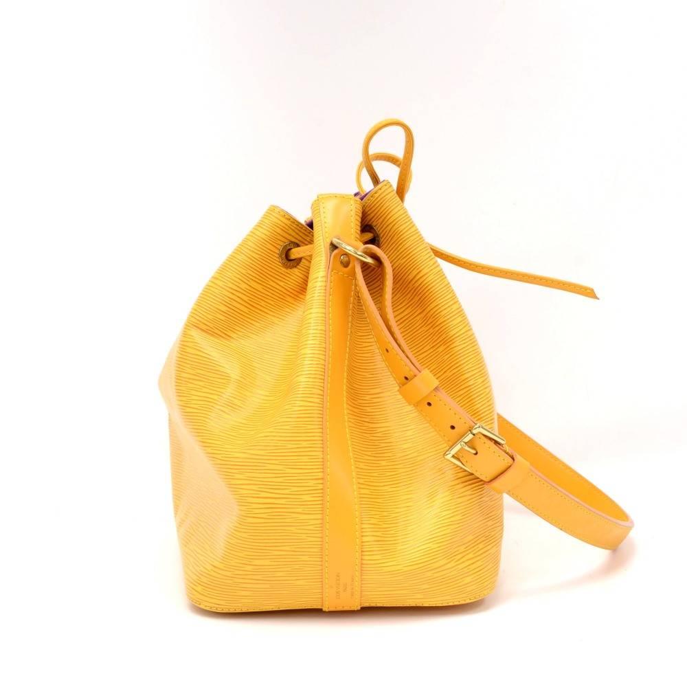Women's Louis Vuitton Petit Noe Yellow Epi Leather Shoulder Bag