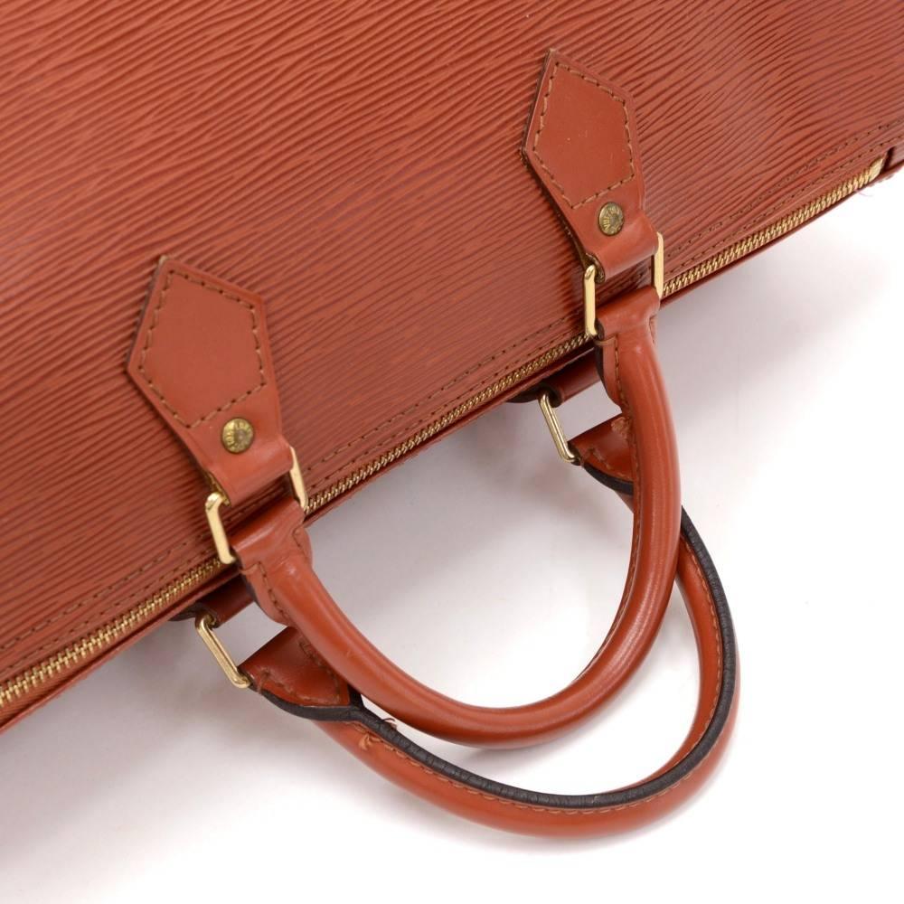Vintage Louis Vuitton Speedy 35 Brown Kenyan Fawn Epi Leather City Hand Bag  2