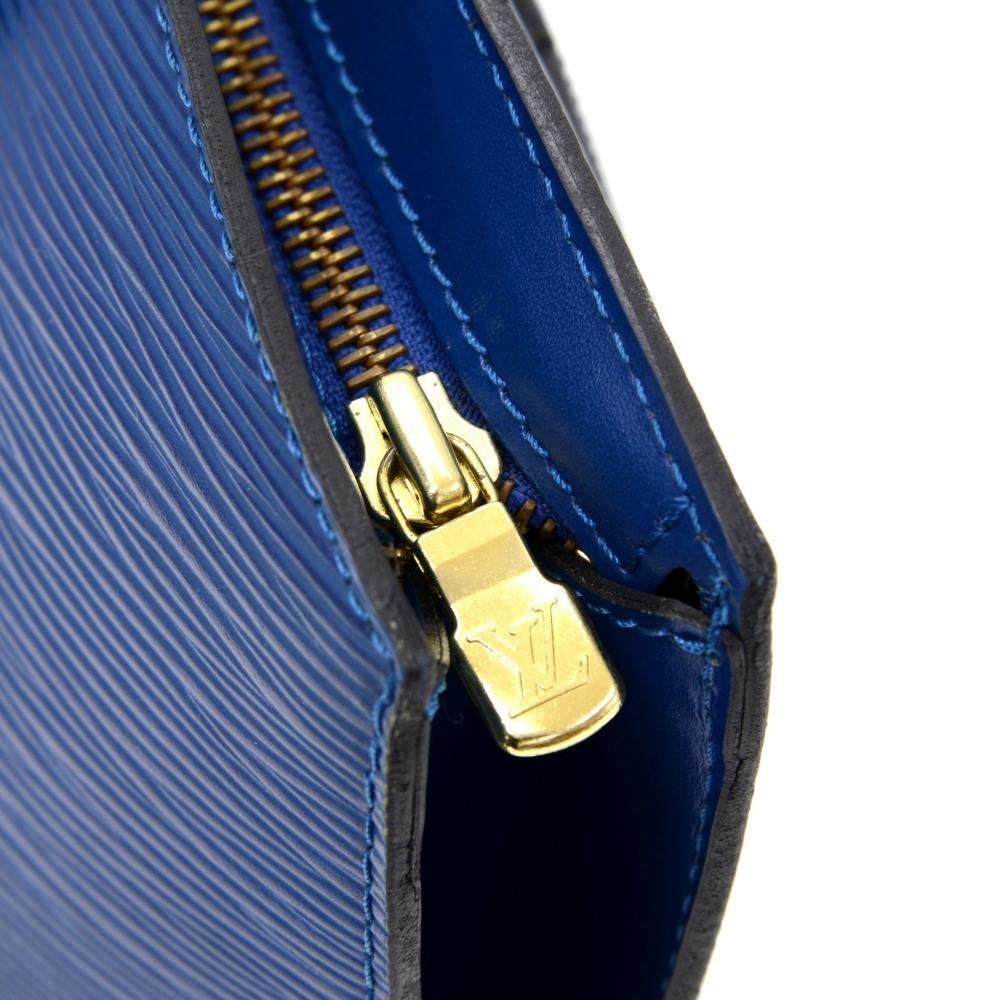 Vintage Louis Vuitton Saint Jacques GM Blue Epi Leather Shoulder Bag 4