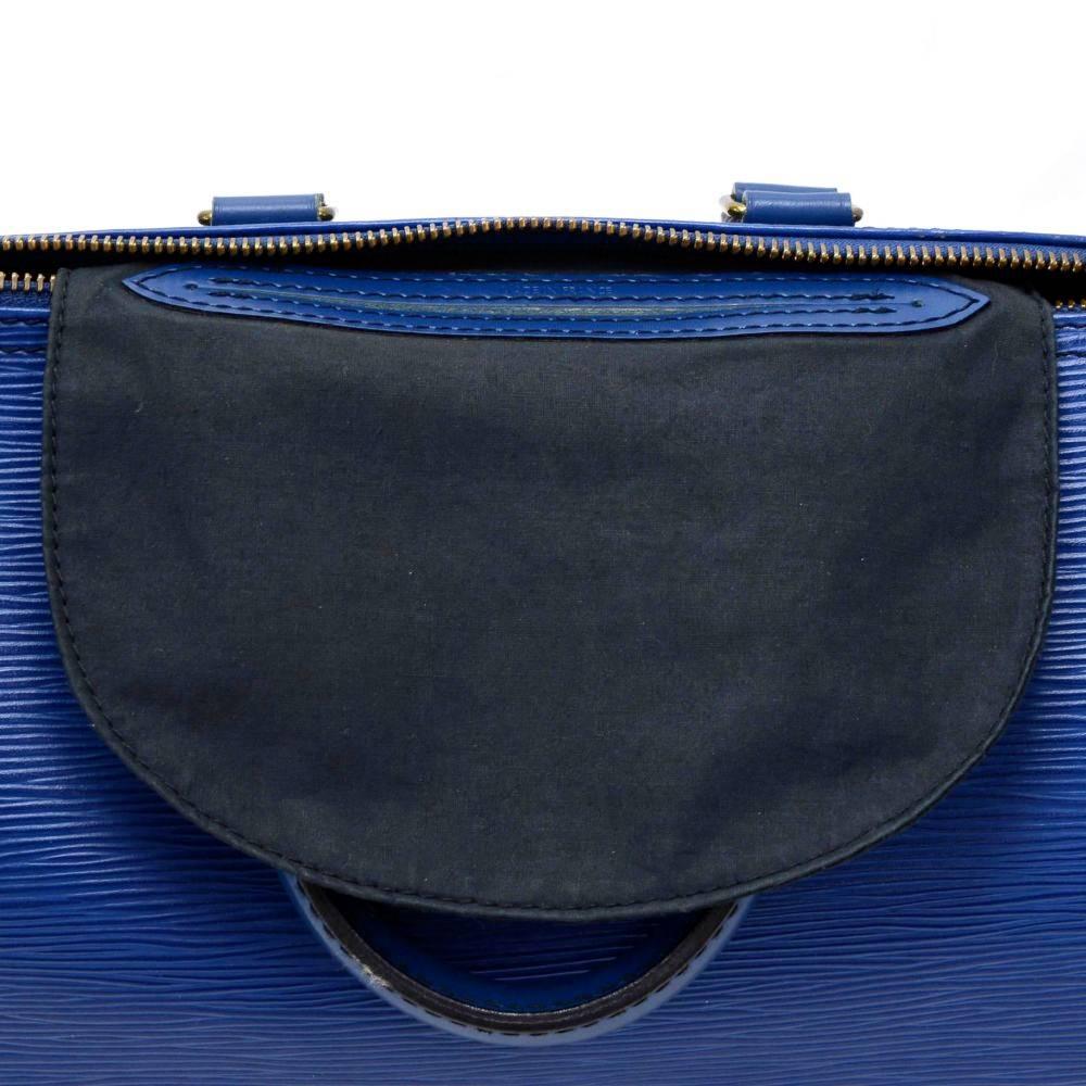 Vintage Louis Vuitton Speedy 25 Blue Epi Leather City Hand Bag 4