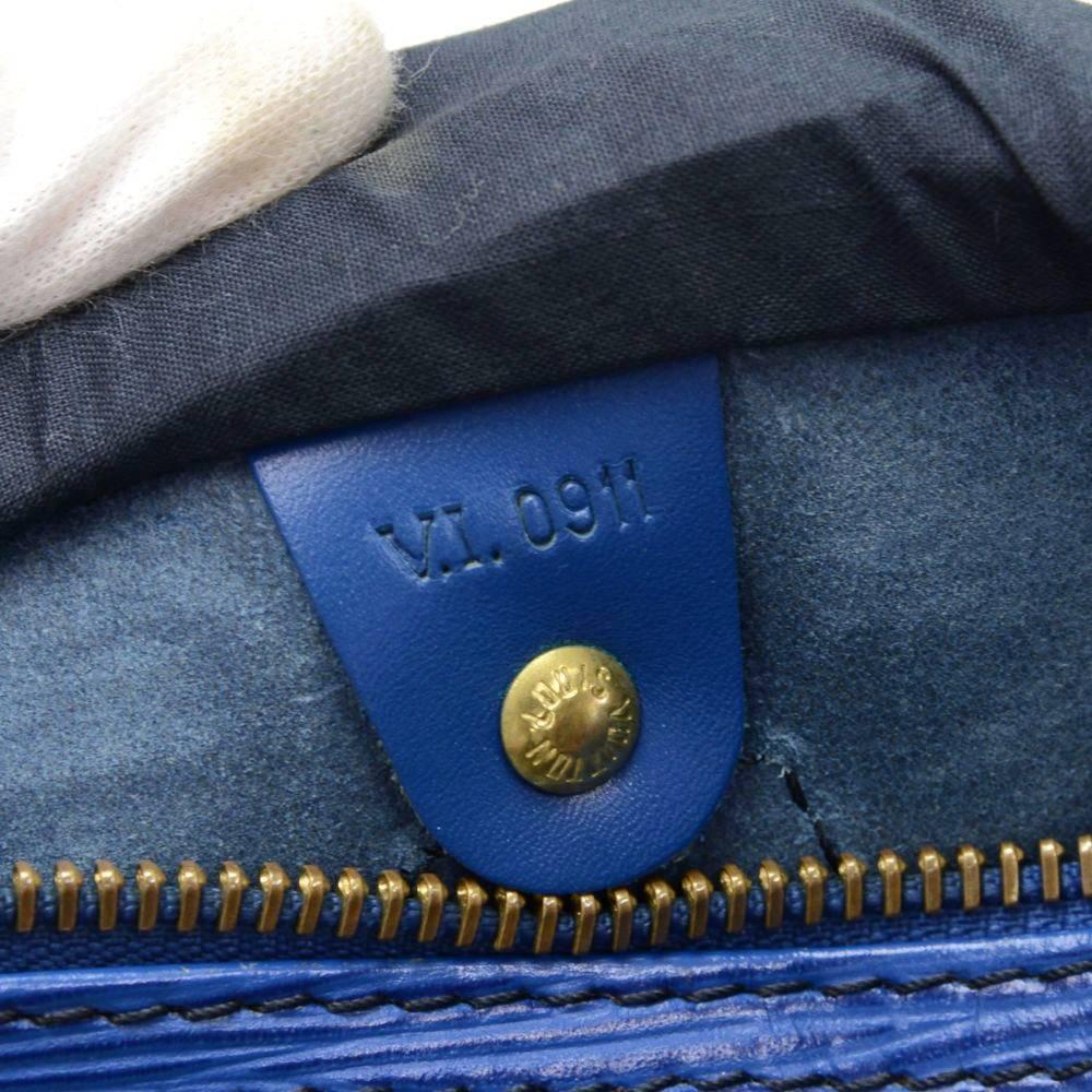 Vintage Louis Vuitton Speedy 25 Blue Epi Leather City Hand Bag 5