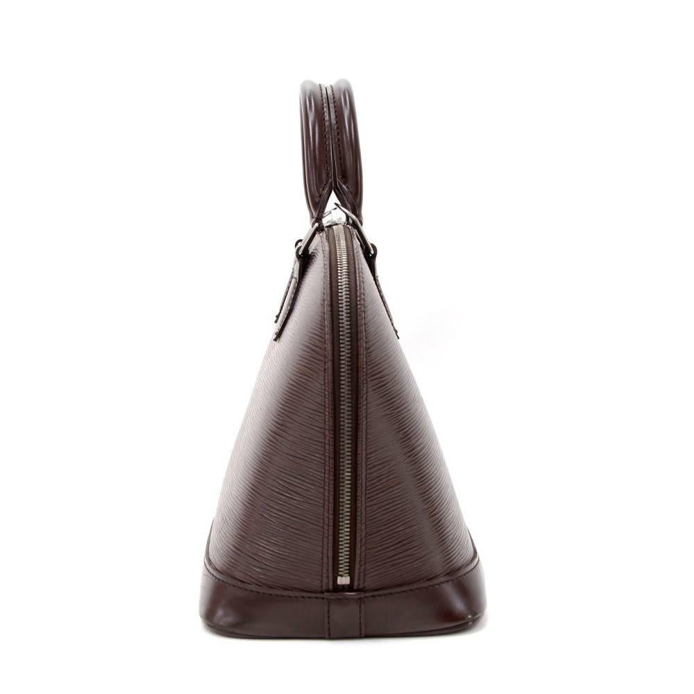 Black Louis Vuitton Alma Brown Moca Epi Leather Hand Bag 