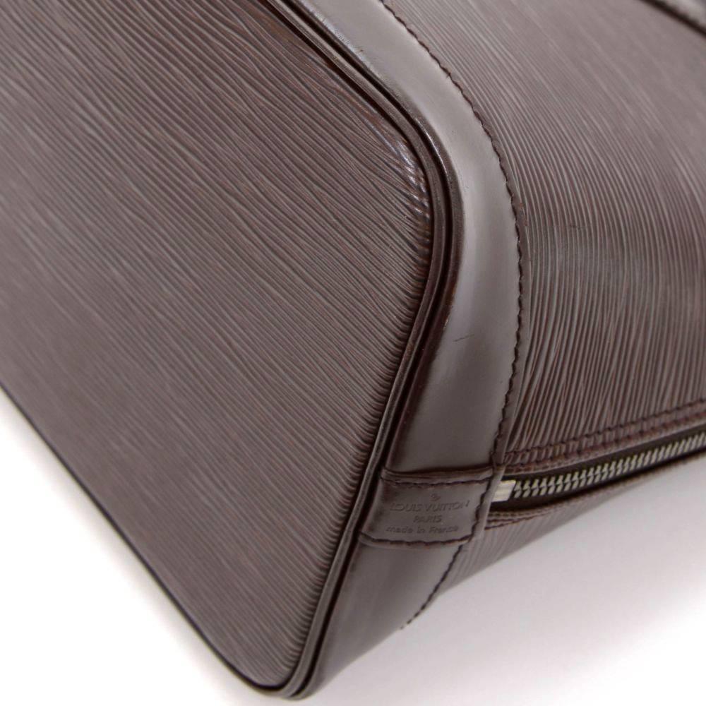 Louis Vuitton Alma Brown Moca Epi Leather Hand Bag  3