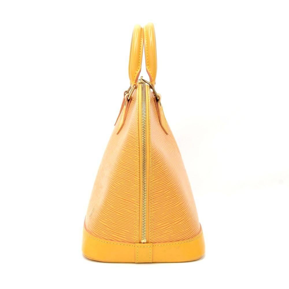 Louis Vuitton Alma Yellow Epi Leather Hand Bag In Good Condition In Fukuoka, Kyushu