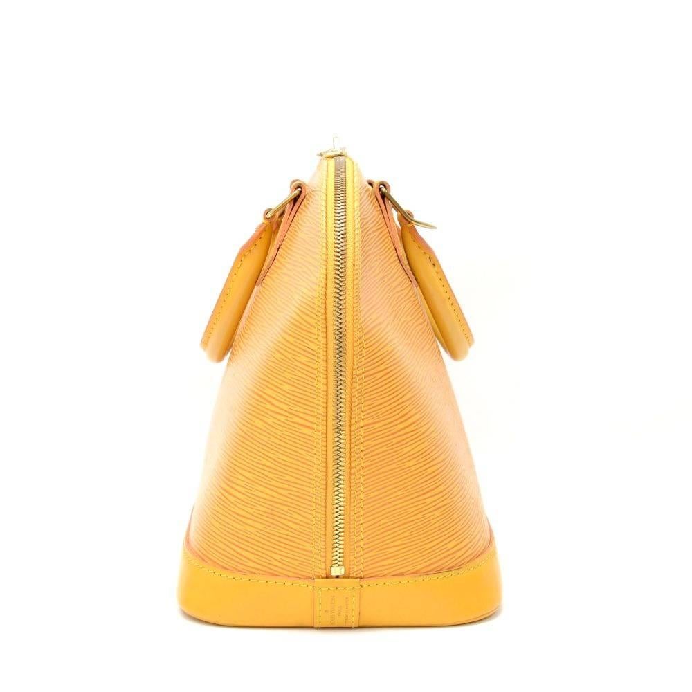 Women's Louis Vuitton Alma Yellow Epi Leather Hand Bag
