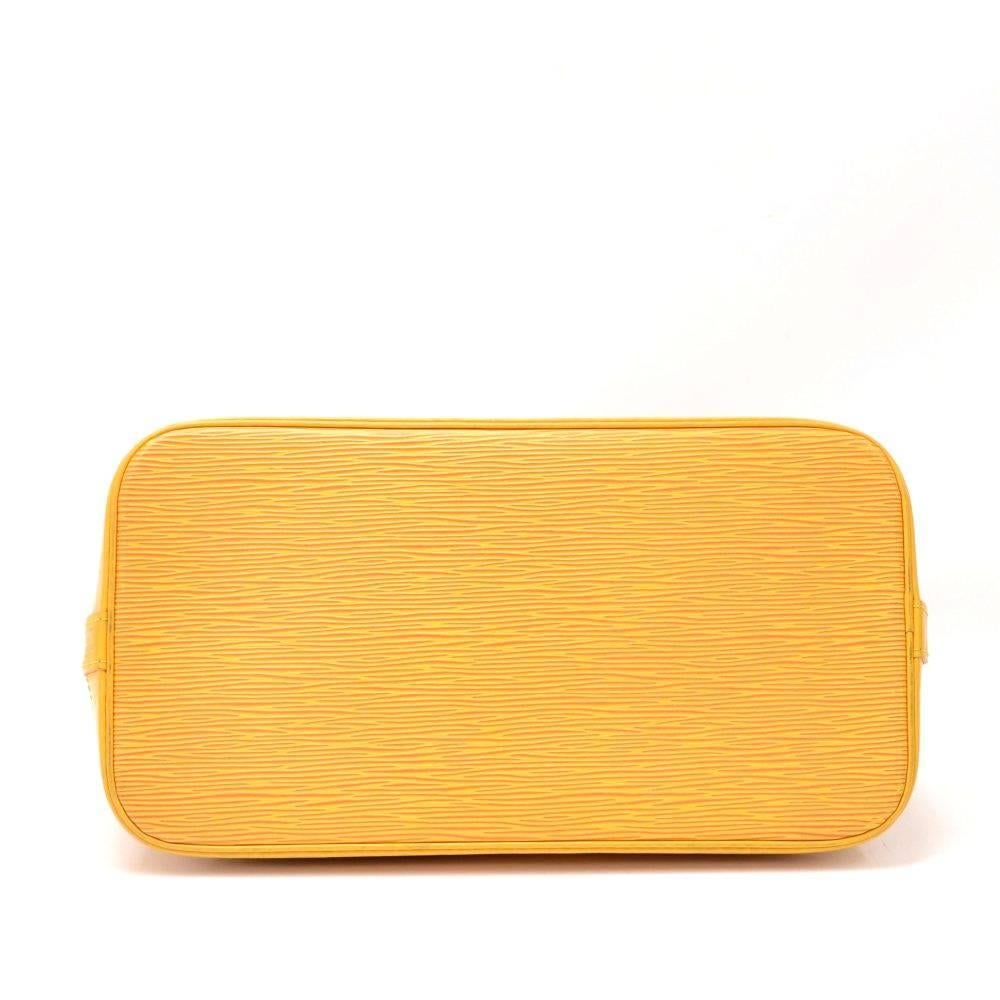 Louis Vuitton Alma Yellow Epi Leather Hand Bag 1