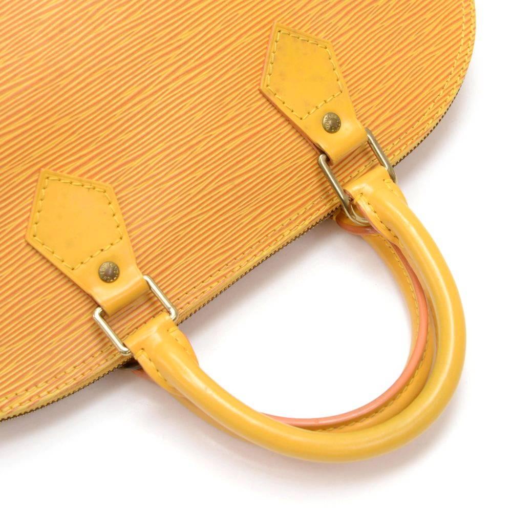 Louis Vuitton Alma Yellow Epi Leather Hand Bag 3