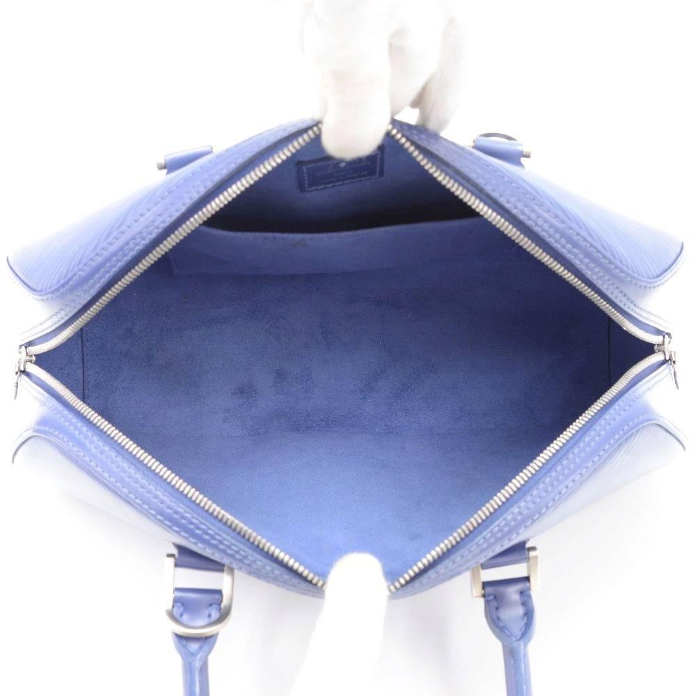 Louis Vuitton Jasmin Blue Epi Leather Hand Bag 6