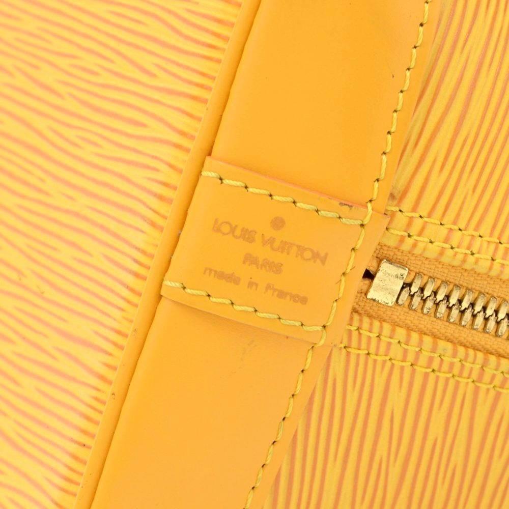 Louis Vuitton Alma Yellow Epi Leather Hand Bag 2