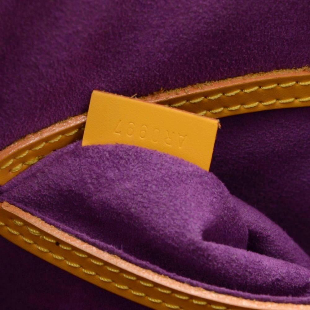 Louis Vuitton Alma Yellow Epi Leather Hand Bag 5