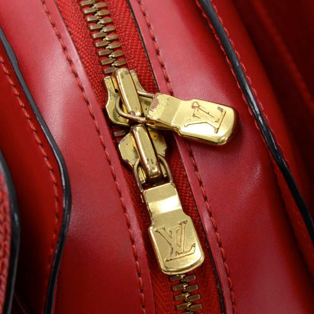 Louis Vuitton Pont Neuf Red Epi Leather Hand Bag For Sale 1