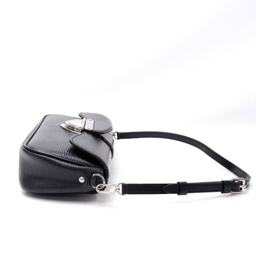 Louis Vuitton Pochette Montaigne Black Epi Leather Shoulder Hand Bag In Excellent Condition In Fukuoka, Kyushu