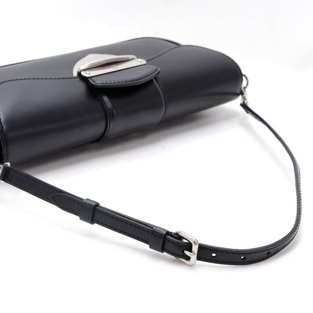 Louis Vuitton Pochette Montaigne Black Epi Leather Shoulder Hand Bag 3