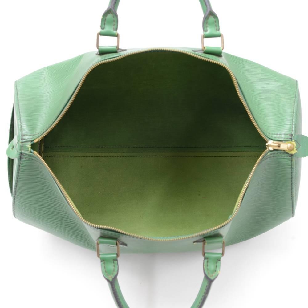 Vintage Louis Vuitton Speedy 40 Green Epi Leather City Hand Bag 3