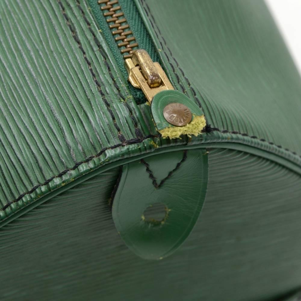 Gray Vintage Louis Vuitton Speedy 40 Green Epi Leather City Hand Bag