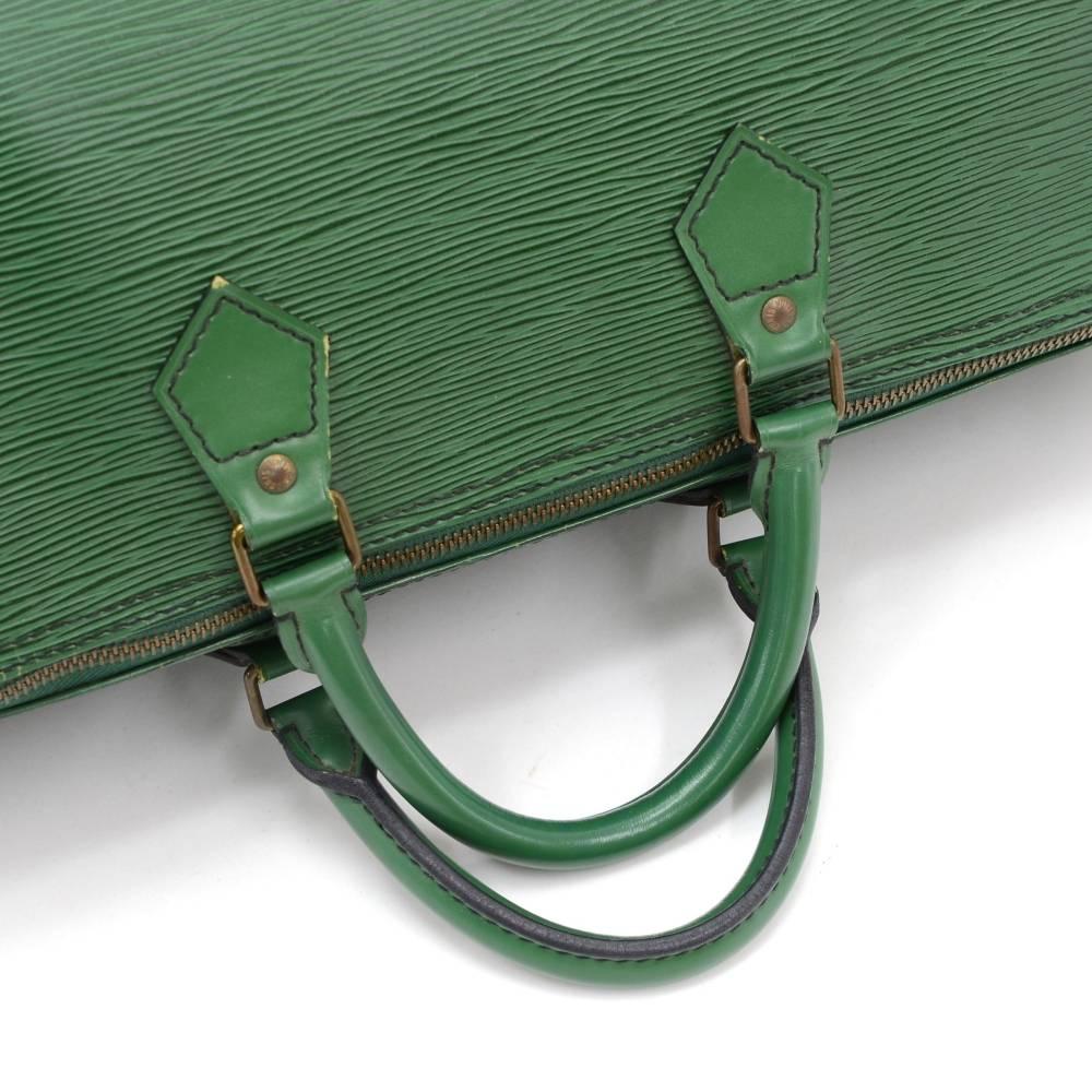 Vintage Louis Vuitton Speedy 40 Green Epi Leather City Hand Bag In Fair Condition In Fukuoka, Kyushu
