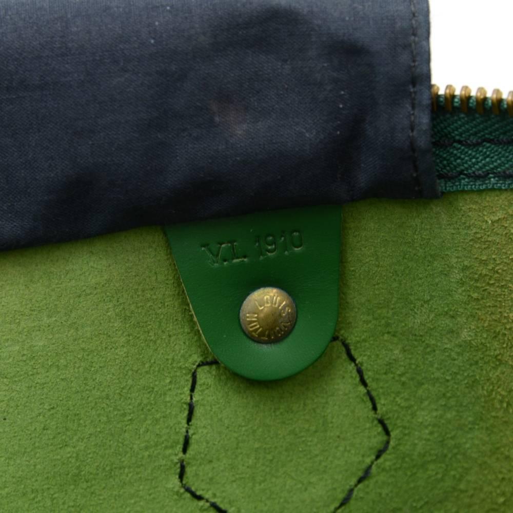 Vintage Louis Vuitton Speedy 40 Green Epi Leather City Hand Bag 2