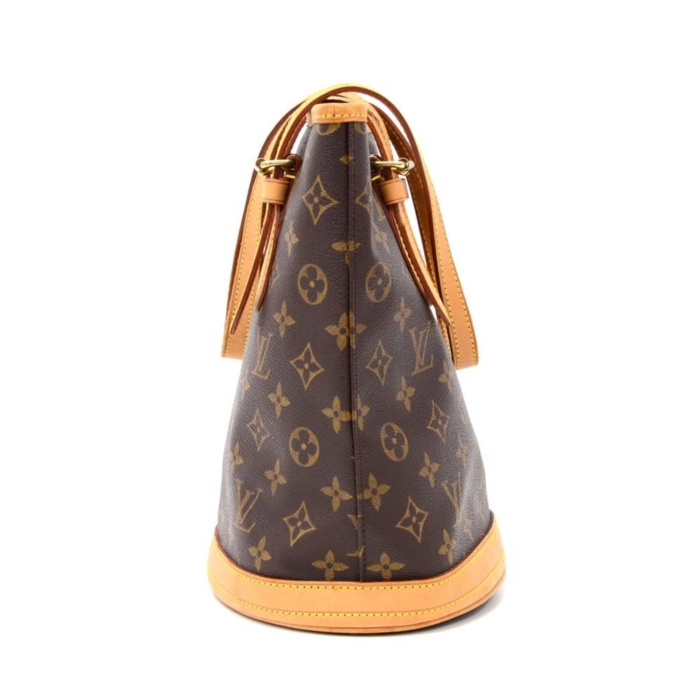 Black Louis Vuitton Bucket PM Monogram Canvas Shoulder Bag