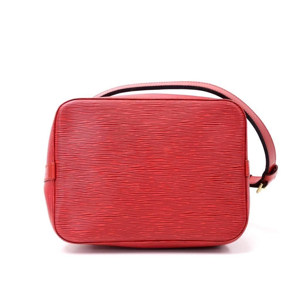 Vintage Louis Vuitton Petit Noe Red Epi Leather Shoulder Bag 1