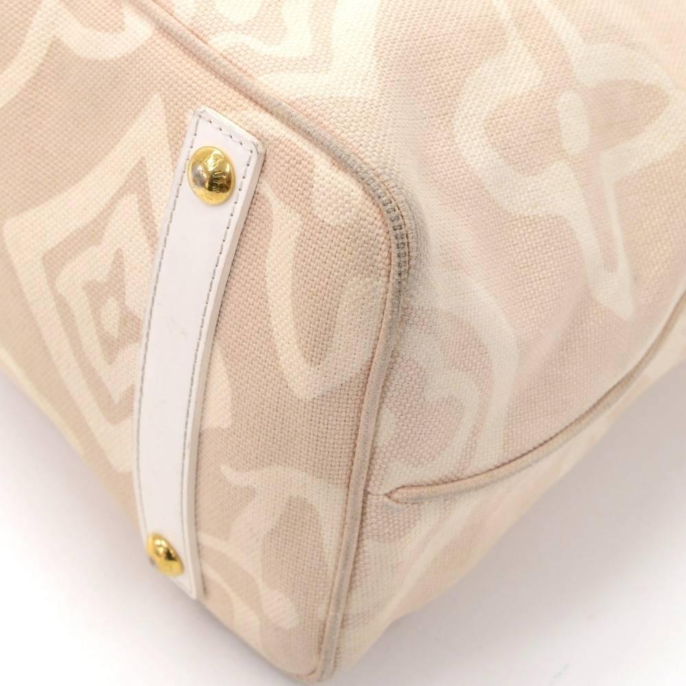 Louis Vuitton Tahitienne Cabas GM Leather x Cotton Tote Handbag - Limited 3