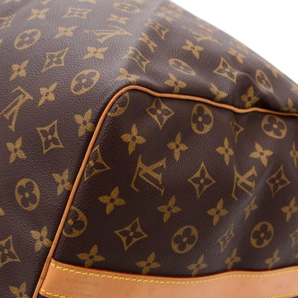 Vintage Louis Vuitton Keepall 60 Bandouliere Monogram Canvas Duffel Bag + Strap In Good Condition In Fukuoka, Kyushu