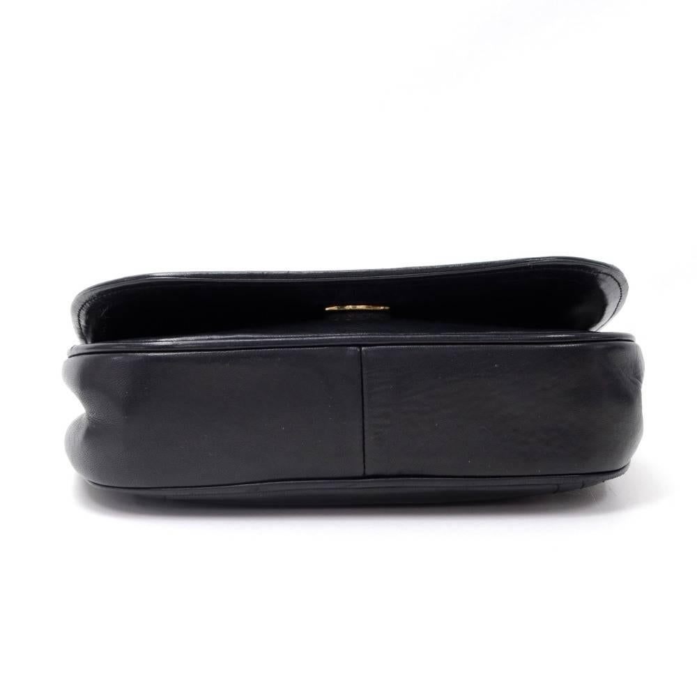 Vintage Chanel 8inch Flap Black Quilted Leather Shoulder Mini Bag 1