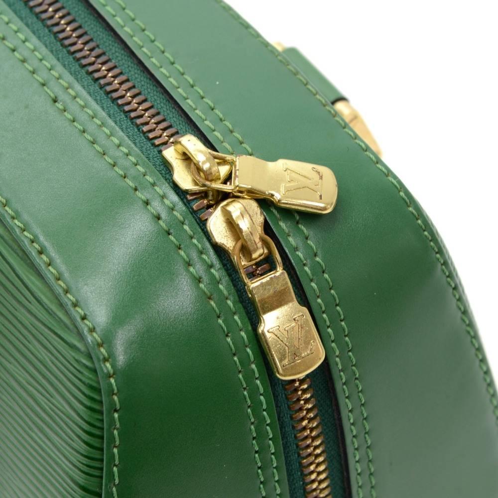 Louis Vuitton Sablon Green Epi Leather Hand Bag  2