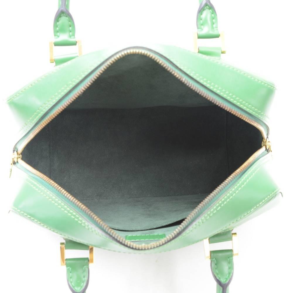 Louis Vuitton Sablon Green Epi Leather Hand Bag  6