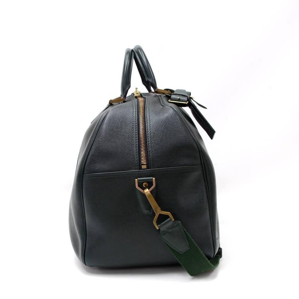Black Louis Vuitton Kendall PM Dark Green Taiga Leather Travel Bag + Strap 