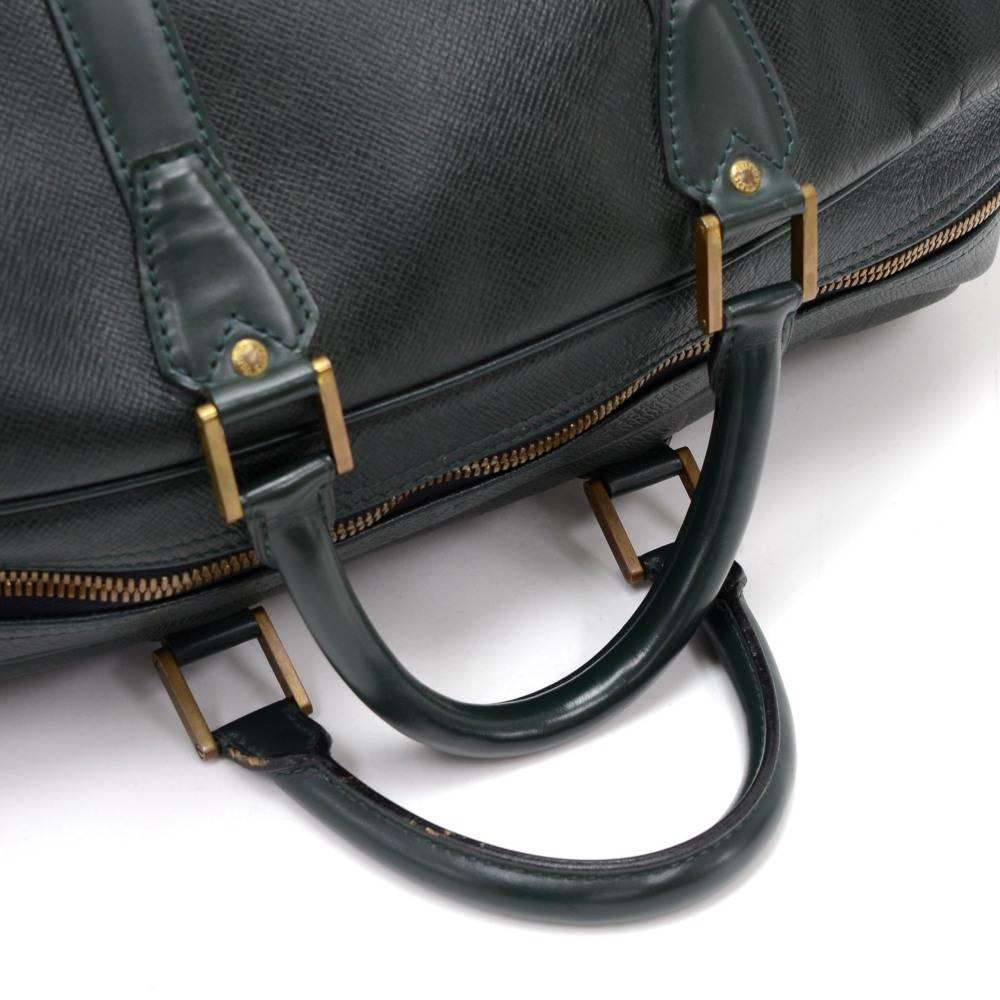 Louis Vuitton Kendall PM Dark Green Taiga Leather Travel Bag + Strap  1